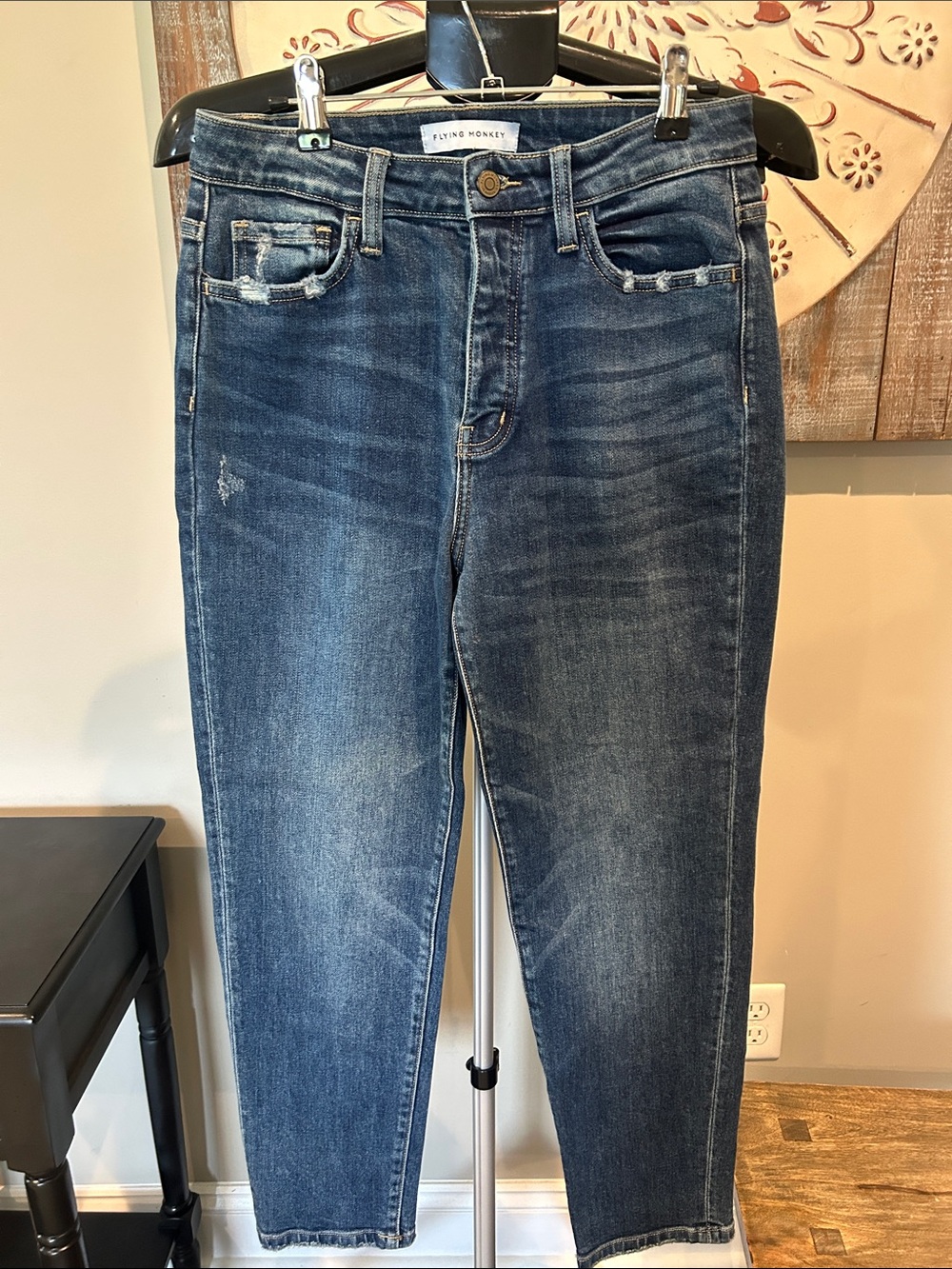 Flying Monkey Indigo High-Rise Cropped Women’s jeans Size 28